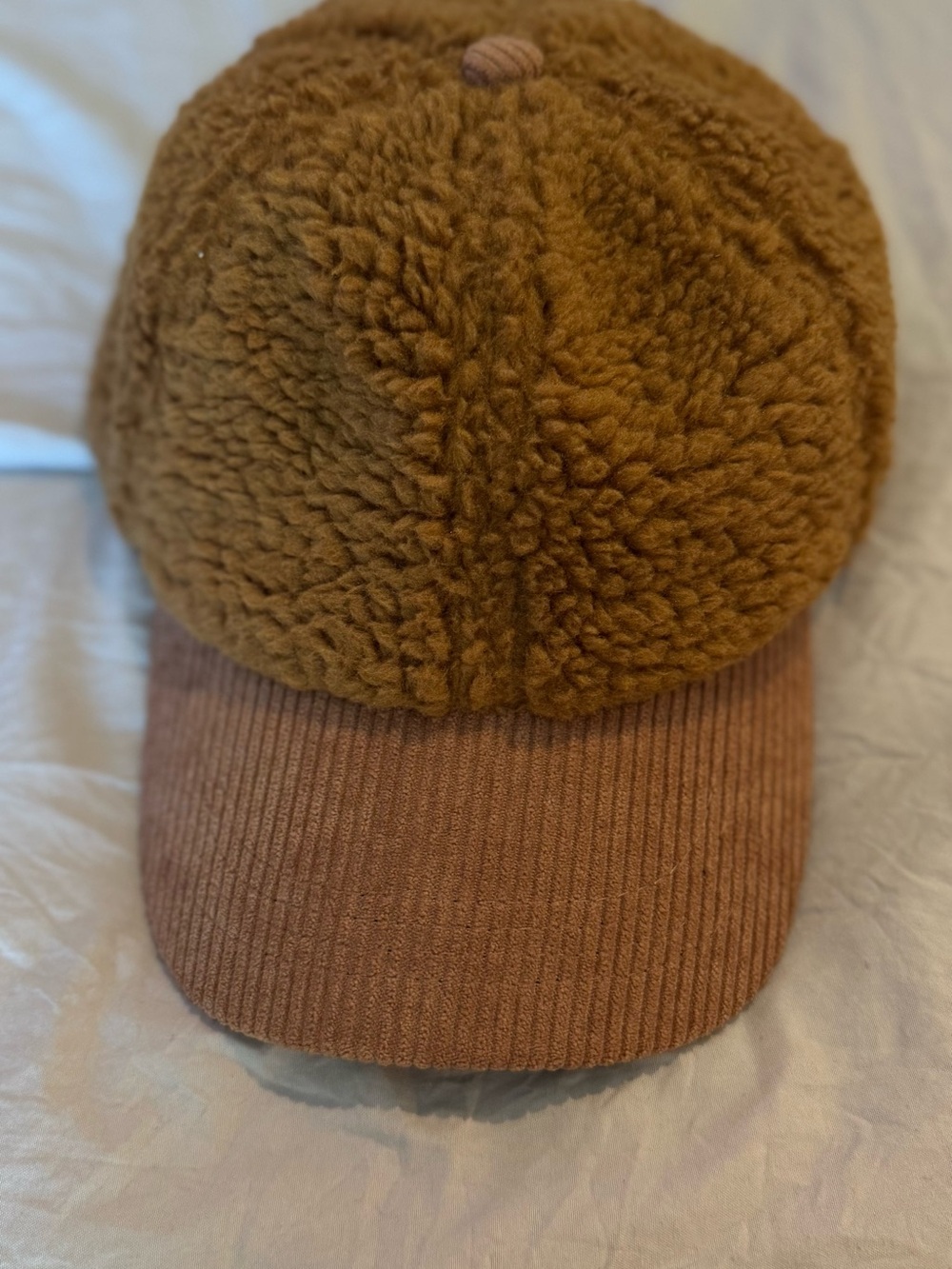 Anthropologie Brown Sherpa and Corduroy Cap